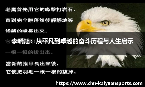 李晓旭：从平凡到卓越的奋斗历程与人生启示